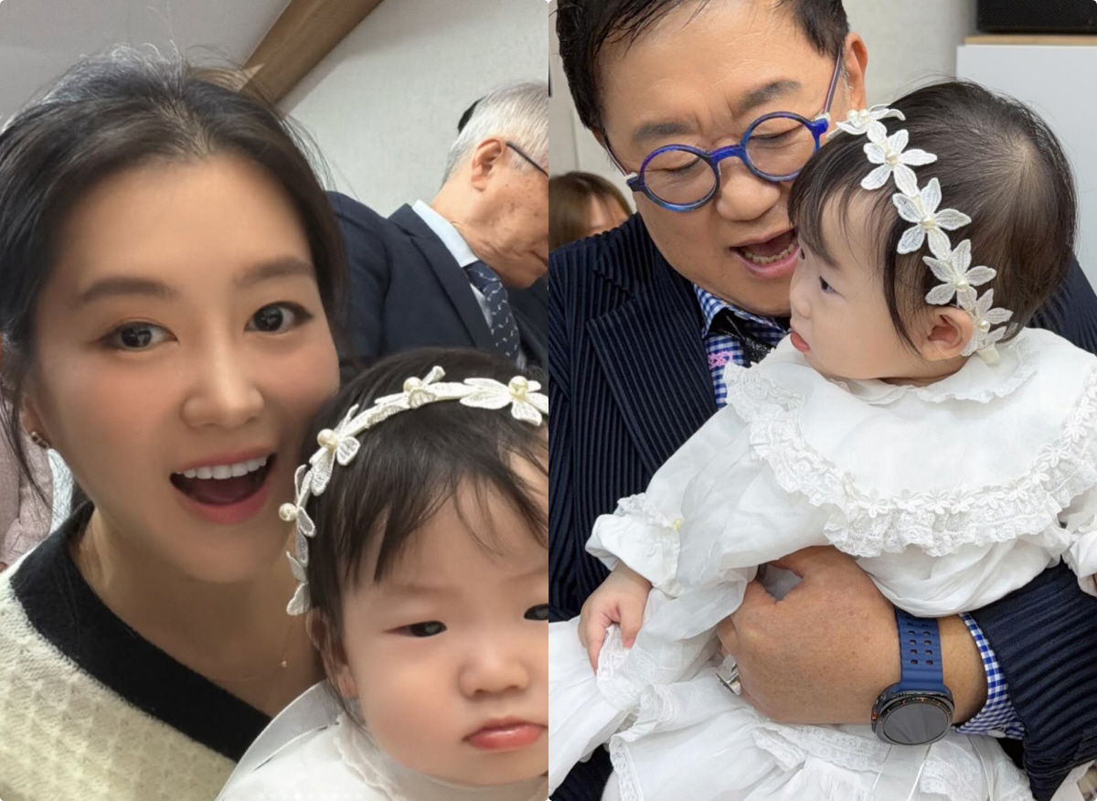 '이용식 딸' 이수민, 1살 딸도 모태신앙行 "35년 전 내 세례복 입고 세례받아" 뭉클