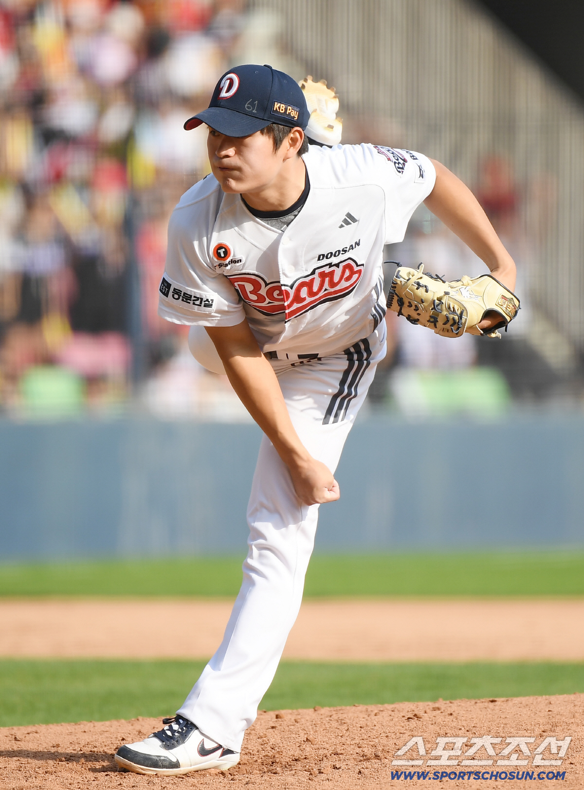 19일 서울 잠실구장에서 열린 KIA-두산전. 8회초 2사 1, 2루에 등판한 김택연. 잠실=정재근 기자 cjg@sportschosun.com/2026.4.19/