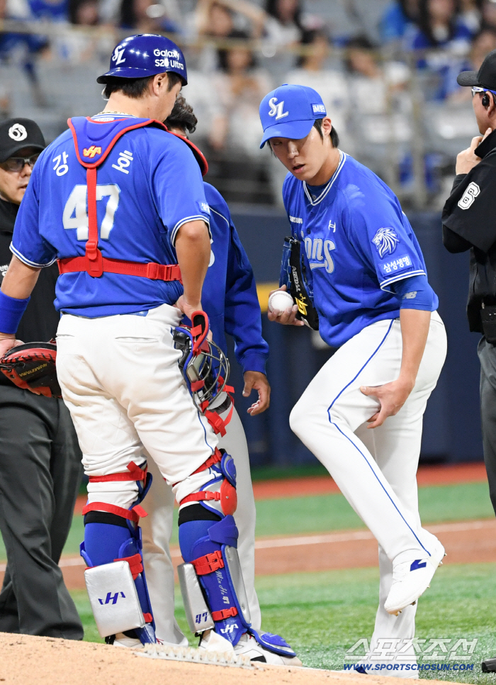 '와 깜짝이야' 에이스' 원태인, 고척서 햄스트링 통증 딛고 '역투'… "계속 던질 수 있다" 에이스의 무게
