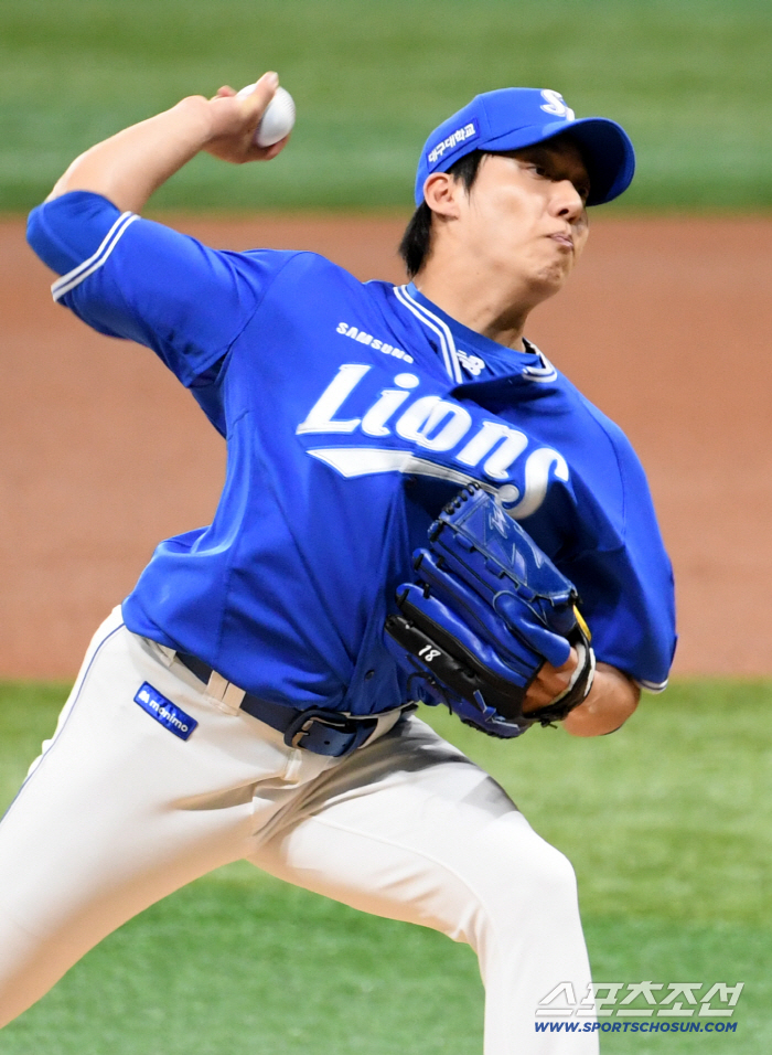 '이러니 토종 에이스' 원태인, 7이닝 3실점 호투에도 승리와 인연無…햄스트링 불편해도 '역투'