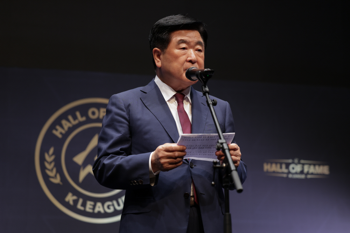 아산정책연구원/ 제2회 K리그 명예의 전당 헌액식/ 한국프로축구연맹 권오갑 총재/ 사진 곽동혁
