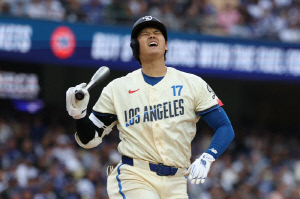 이럴 수가! 오타니 다저스 이적 후 최악! 11G 연속 대포 실종, '타순 변경' 심각히 검토中
