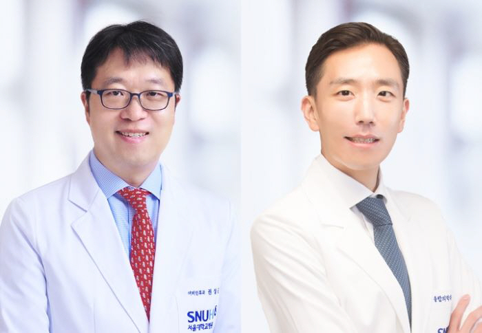 서울대병원 이비인후과 권성근 교수(왼쪽)와 융합의학과 정지홍 교수