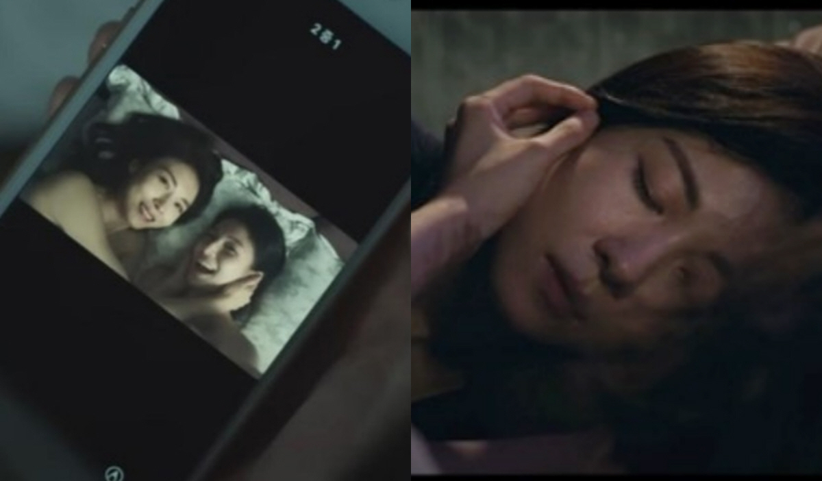 하지원, 쇄골 라인 선명한 '타투' 퇴폐미...나나와 동성 키스 이어 또 반전