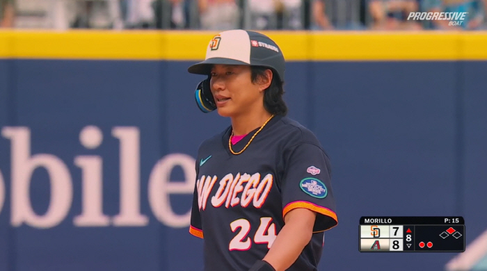 '빅리그 데뷔, 딱 거기까지였다' 송성문, 방망이 한번 못 휘둘러…MLB닷컴 "26인 로스터엔 자리 없을듯'