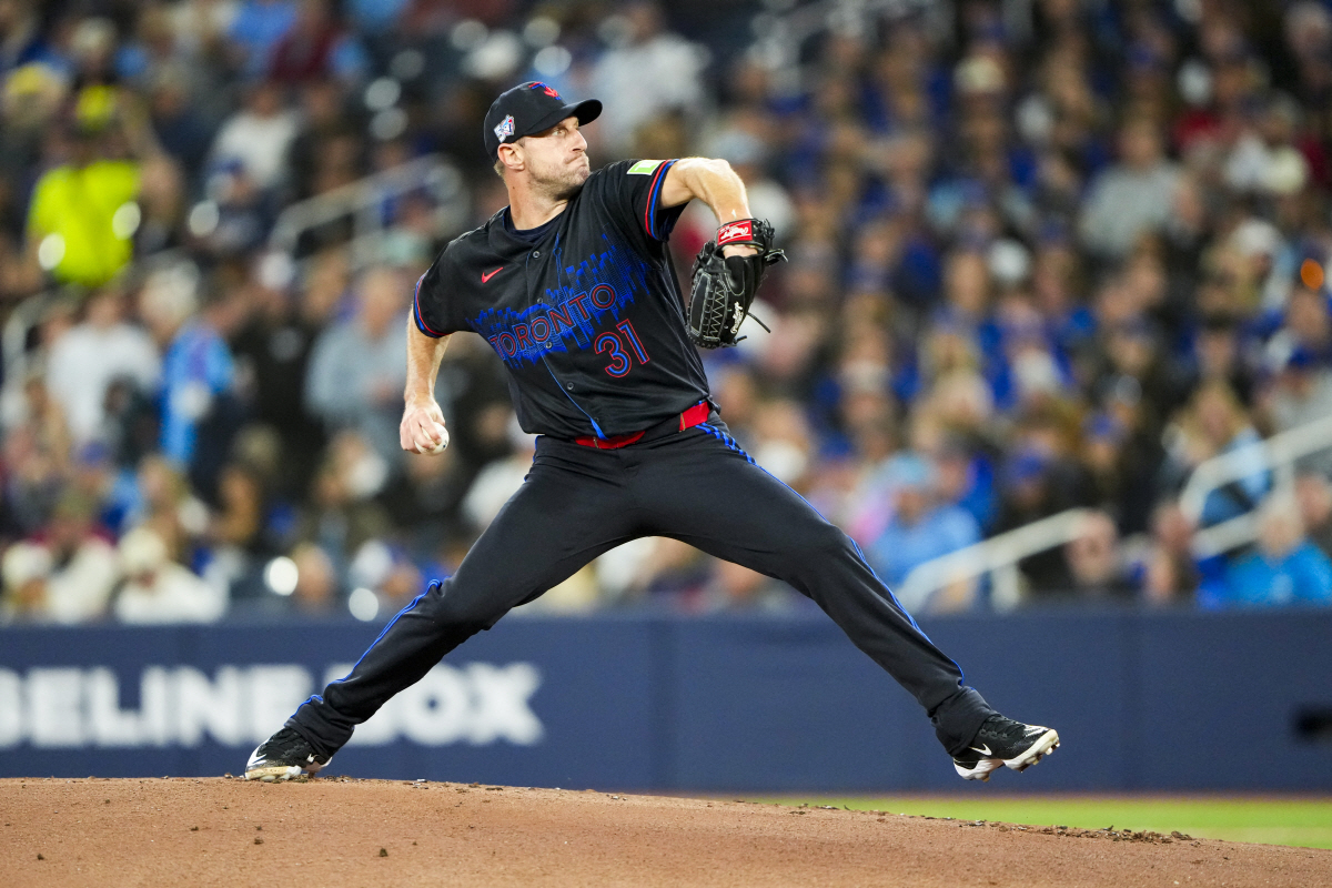 맥스 슈어저가 지난 25일(한국시각) 클리블랜드전에 선발등판해 투구하고 있다. Imagn Images연합뉴스