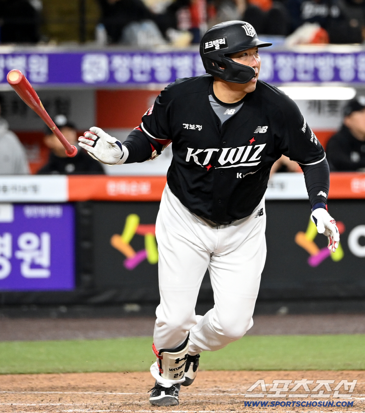 1일 대전한화생명볼파크에서 열린 KT와 한화의 경기. 7회초 2사 1,3루 KT 김현수가 1타점 적시타를 치고 있다. 대전=허상욱 기자 wook@sportschosun.com/2026.04.01/