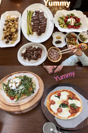 '현빈♥' 손예진, 집밥이 파인 다이닝급..4살 子 '교정용 젓가락' 들고 "냠냠냠"