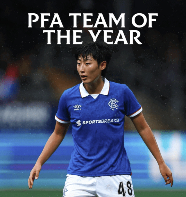 "2004년생 레인저스 폭풍MF" 김신지 스코틀랜드 선수들이 뽑은 'SPFA 베스트11' 선정 쾌거[오피셜]