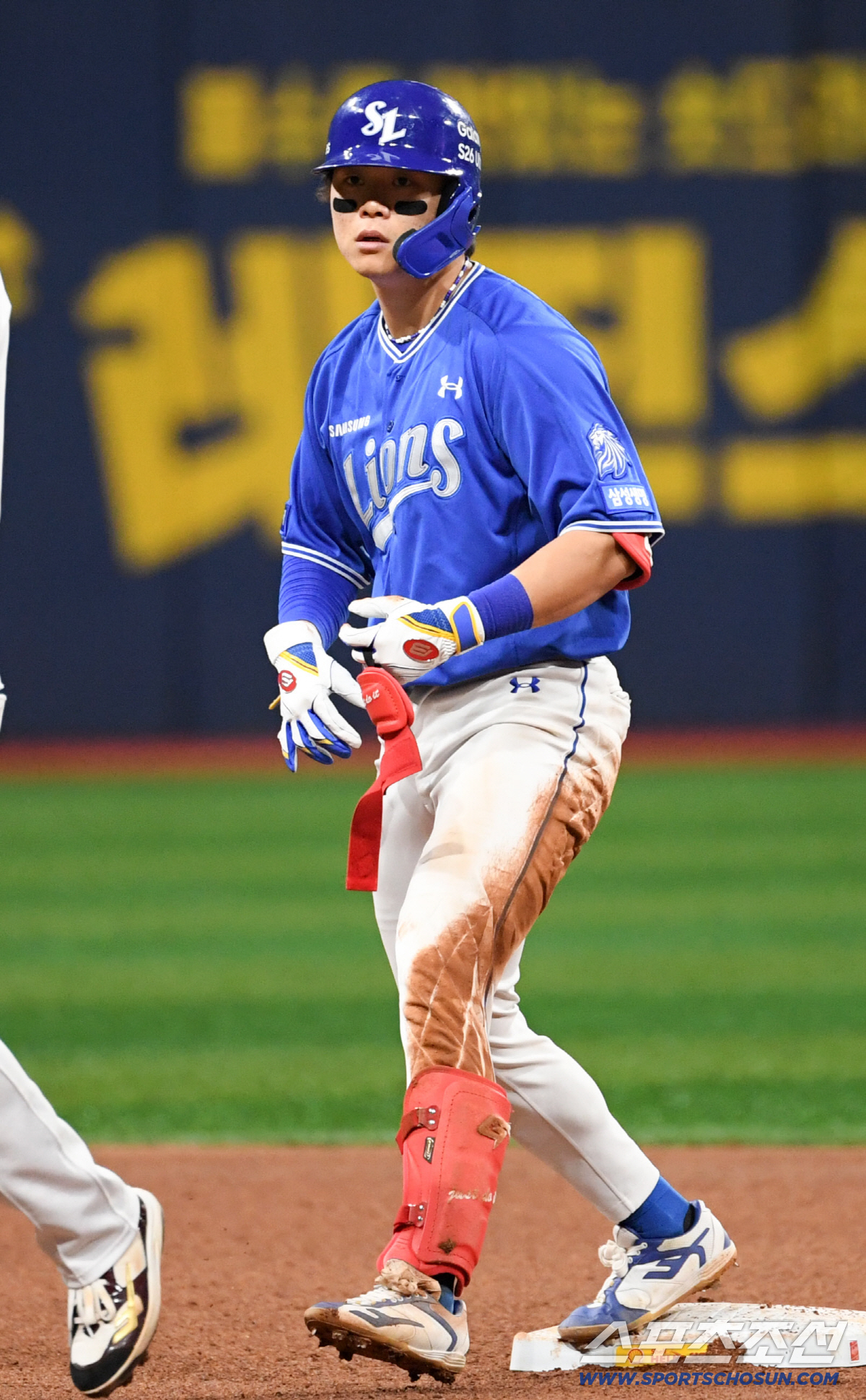 25일 서울 고척스카이돔에서 열린 키움과 삼성의 경기. 삼성 박승규가 안타를 날린 뒤 2루까지 진루하고 있다. 고척=박재만 기자 pjm@sportschosun.com/2026.04.25/