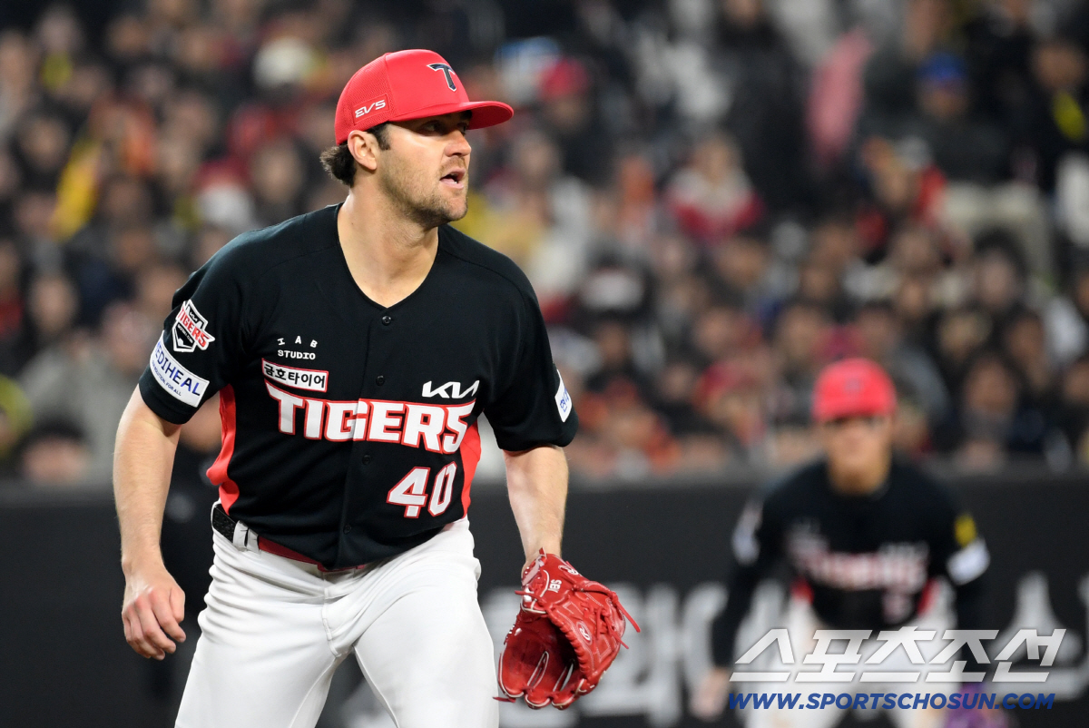 10일 대전 한화생명볼파크에서 열린 한화와 KIA의 경기. KIA 네일이 숨을 고르고 있다. 대전=박재만 기자 pjm@sportschosun.com/2026.04.10/