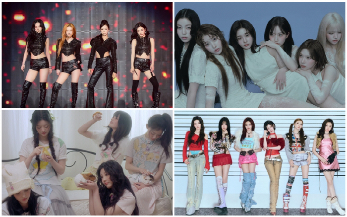 에스파-ITZY-르세라핌-베몬, 가요계 빅4 자존심 건 '메이퀸' 대전[SC이슈]