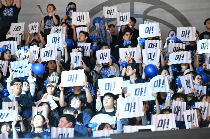 '마! 농구장에도 등장했다' KCC, 올해 PO부터 도입 효과 쏠쏠하네…소노는 '하늘색 신드롬' 타고 챔프전 날아올라