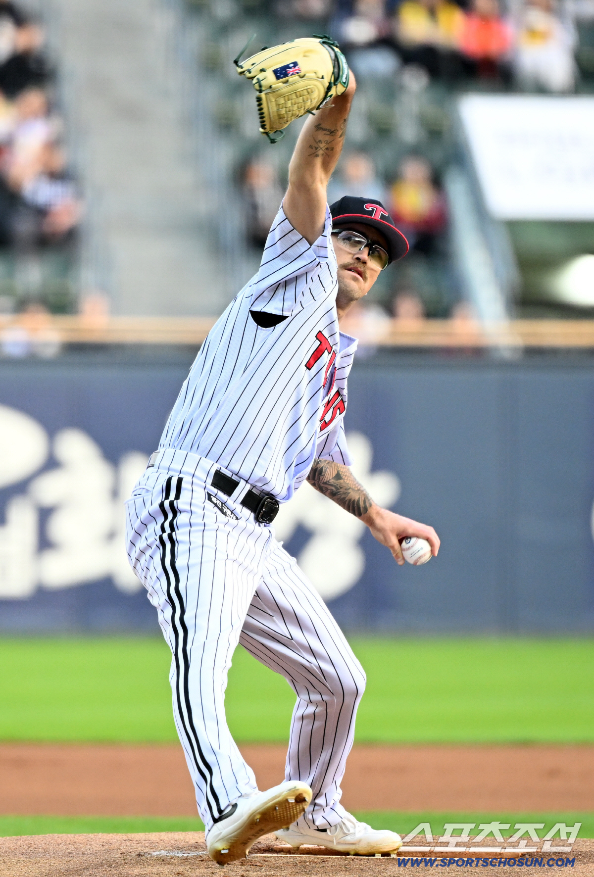 22일 잠실구장에서 열린 LG와 한화의 경기. LG 웰스가 역투하고 있다. 잠실=박재만 기자 pjm@sportschosun.com/2026.04.22/