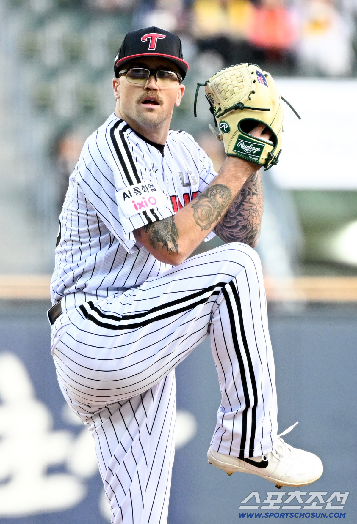 22일 잠실구장에서 열린 LG와 한화의 경기. LG 웰스가 역투하고 있다. 잠실=박재만 기자 pjm@sportschosun.com/2026.04.22/