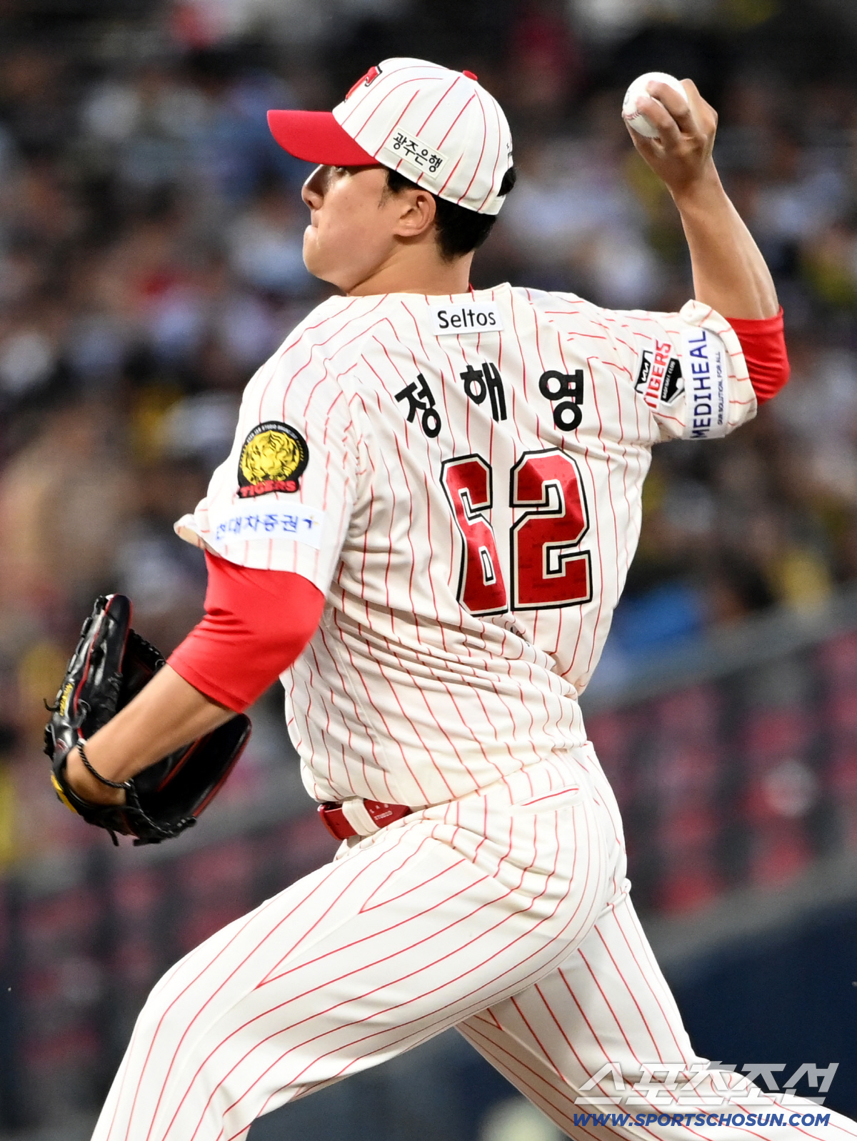 25일 광주KIA챔피언스필드에서 열린 롯데와 KIA의 경기. 7회초 등판한 KIA 정해영이 역투하고 있다. 광주=허상욱 기자 wook@sportschosun.com/2026.04.25/