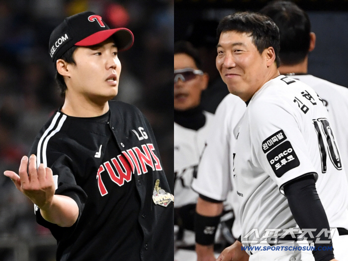 '찬규야 초구는 무조건 커브라며' 김현수와 첫 맞대결 146km 직구, 승부에만 집중한 임찬규 