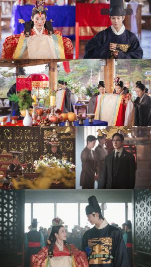 아이유-변우석, 혼례식 현장 공개! '대군쀼' 로맨스 2막 시작