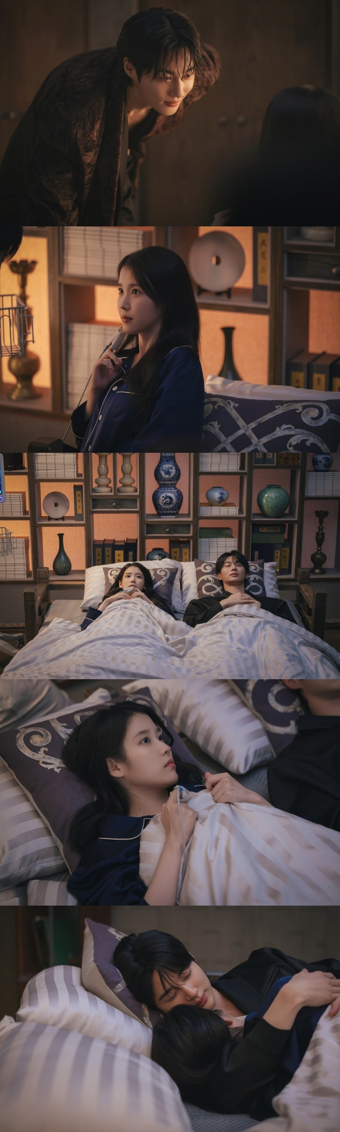아이유♥변우석, 결혼 후 첫 동침...한 이불 덮고 '로맨틱 정점' ('21세기대군부인')