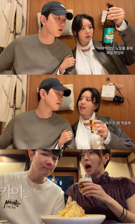 '임신' 김지영, 신혼여행서 '무알콜 맥주' 폭풍흡입 "두병 가능"