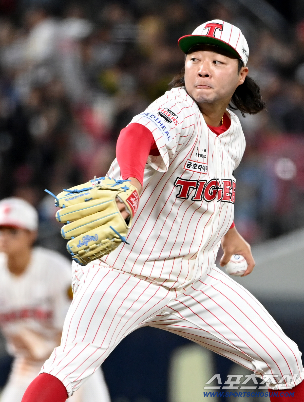 25일 광주KIA챔피언스필드에서 열린 롯데와 KIA의 경기. 8회초 KIA 김범수가 역투하고 있다. 광주=허상욱 기자 wook@sportschosun.com/2026.04.25/