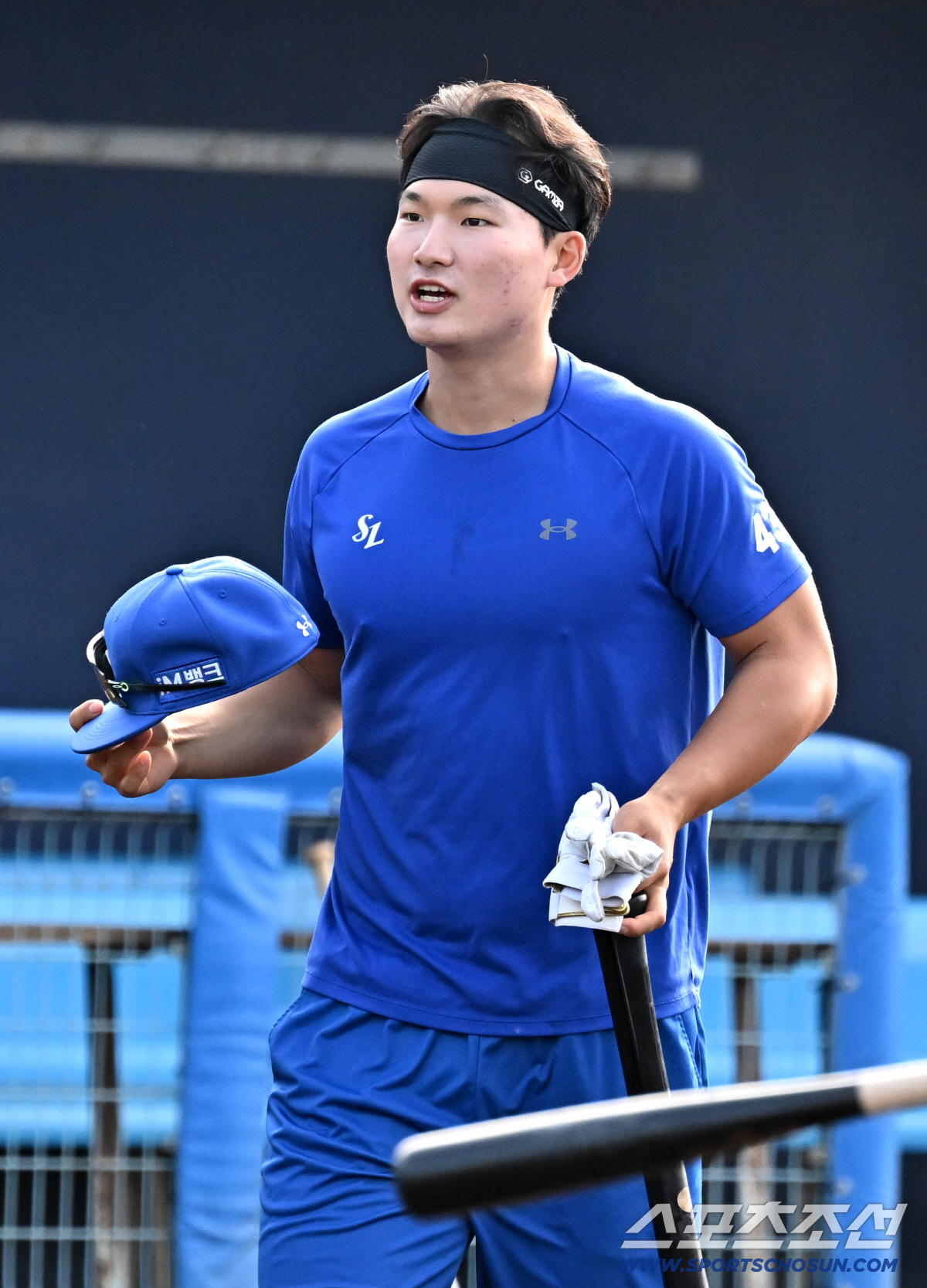 20일 일본 오키나와 온나손 아카마 구장에서 열린 대한민국 야구 대표팀과 삼성 라이온즈의 평가전, 류승민이 훈련을 하고 있다. 오키나와(일본)=박재만 기자 pjm@sportschosun.com./2026.02.20/