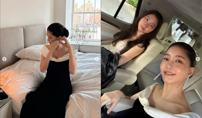 '최태원 회장♥' 김희영, 15세 딸 직접 공개...맨발로 뉴욕 도심 누볐다