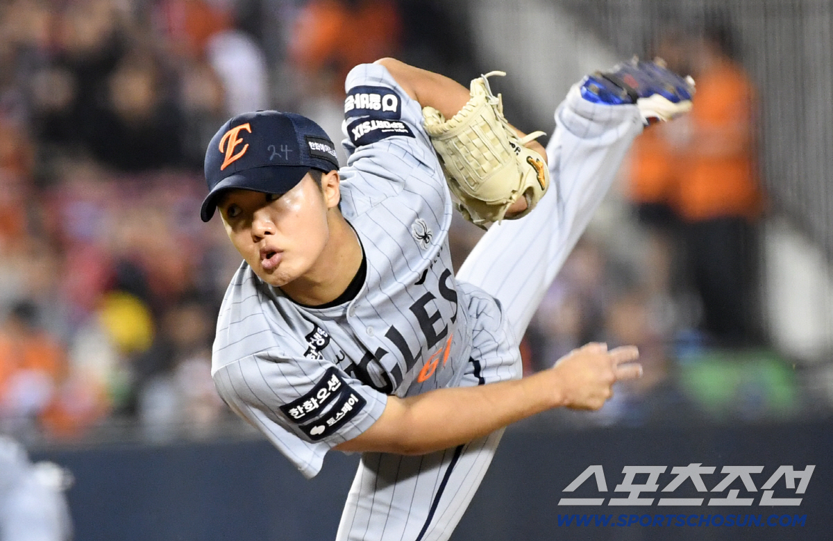 23일 잠실구장에서 열린 LG와 한화의 경기. 한화 정우주가 역투하고 있다. 잠실=박재만 기자 pjm@sportschosun.com/2026.04.23/