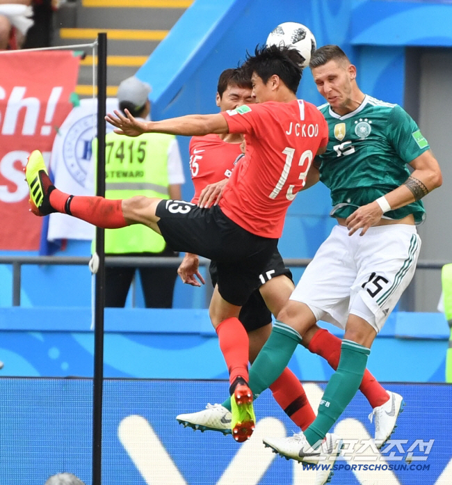 러시아월드컵 당시 한국전에 나선 쥘레(오른쪽) 스포츠조선DB