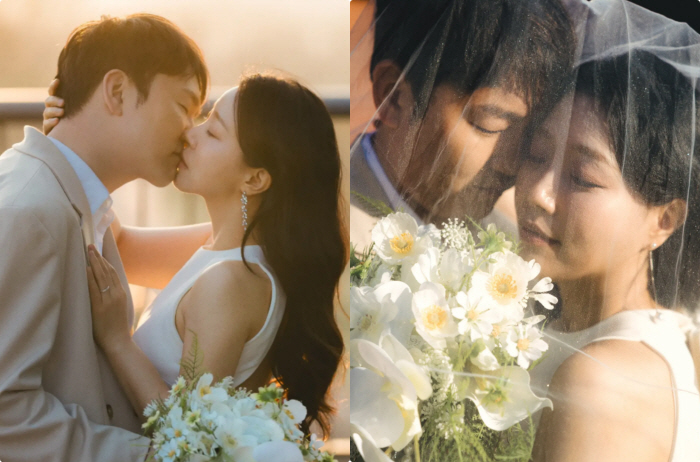 '결혼 발표' 박은영, 훈남 ♥예비남편 최초 공개..진한 입맞춤 '설렘 가득'