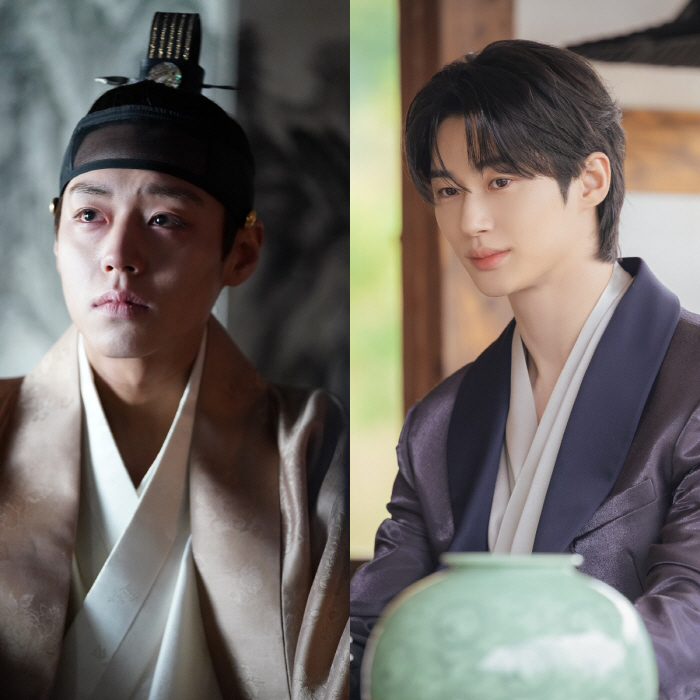 한복이 '퍼스널컬러'… 박지훈·변우석, '꽃파당' 동료서 '왕실' 조상으로[SC이슈]