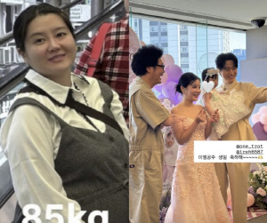 '1년만에 40kg 감량' 이용식 딸, 오프숄더로 뼈말라 인증.."몰라볼 정도"