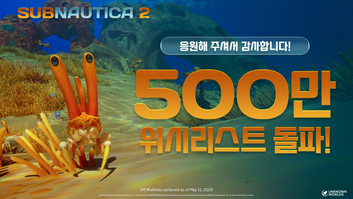 15일 얼리 액세스 출시되는 '서브노티카 2', 누적 위시리스트 500만 돌파