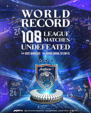 "14-1 승, 108경기 무패, 이게 축구야?" 韓 축구에선 상상도 못할 '세계 신기록'…말레이 1강, 통산 6번째 '무패우승' 금자탑