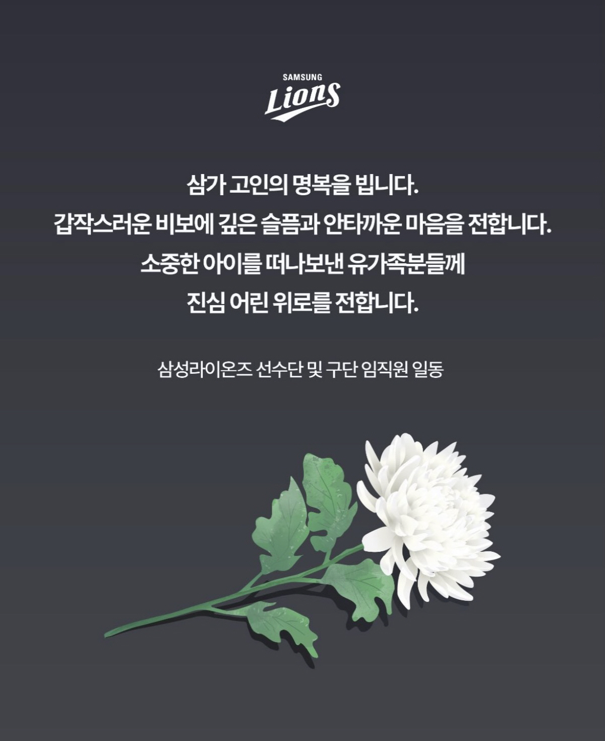 사진=삼성 라이온즈 구단 공식 SNS 계정