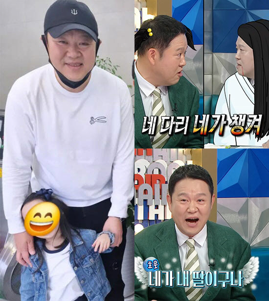 '재혼 7년 차' 김구라, 늦둥이 5살 딸 당찬 입담 자랑 "네가 내 딸이구나"