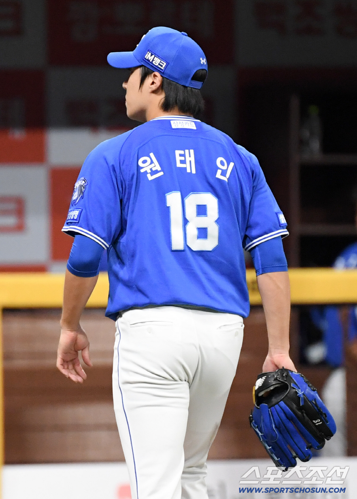 25일 서울 고척스카이돔에서 열린 키움과 삼성의 경기. 1회 이닝을 마친 삼성 선발 원태인. 고척=박재만 기자 pjm@sportschosun.com/2026.044.25/