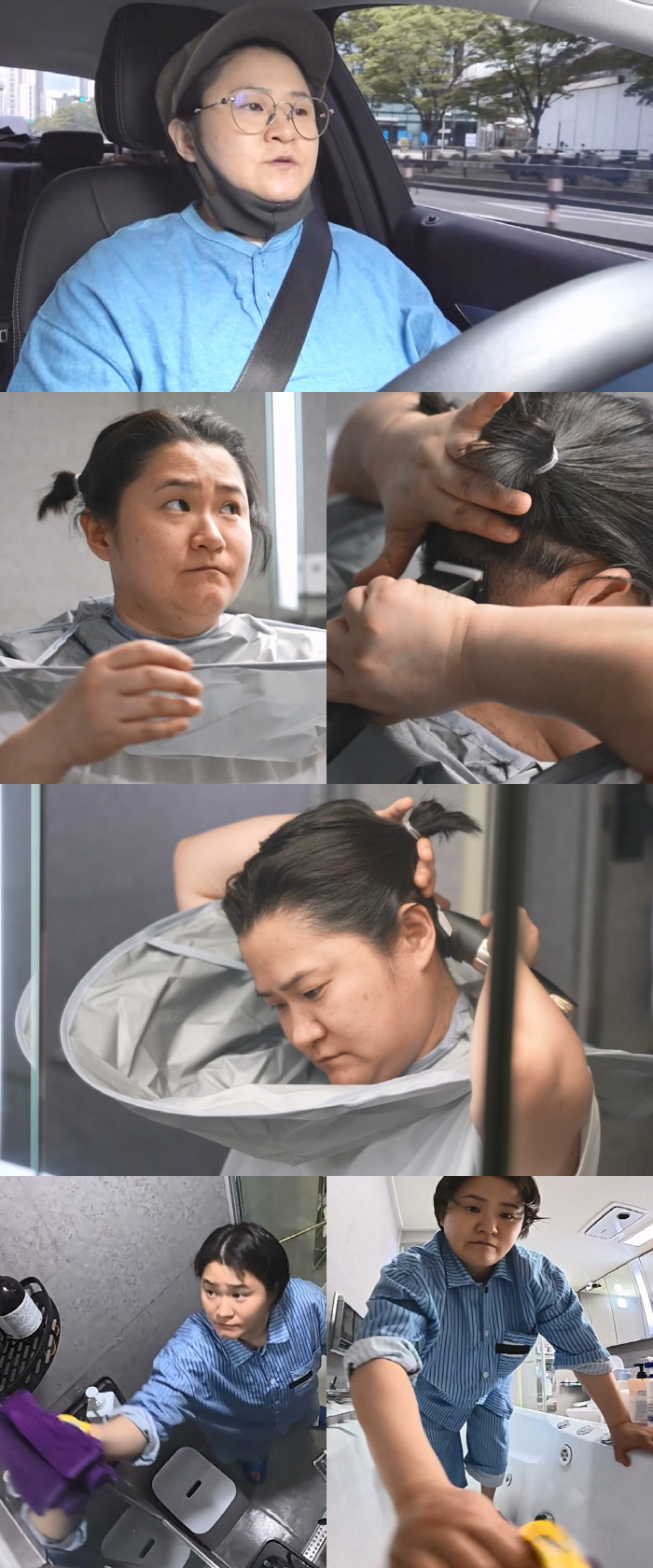 食행복 찾고 폼 오른 김신영, 손 감각만으로 셀프 이발→청소의 新 경지까지('나혼산')