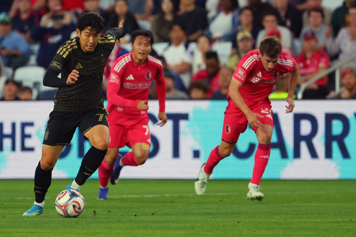 '865분 무득점' 손흥민 MLS 최초 3연패 대참사! LA FC, 세인트루이스에 1-2 패배 '5위 추락'..월드컵 어쩌나