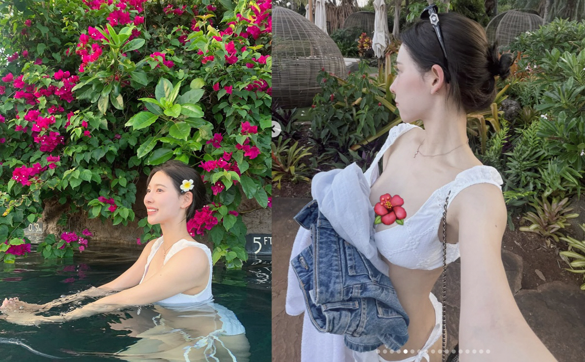 '46kg' 이나연, 하와이서 파격 비키니 자태..2kg 감량 후 완성된 볼륨 라인