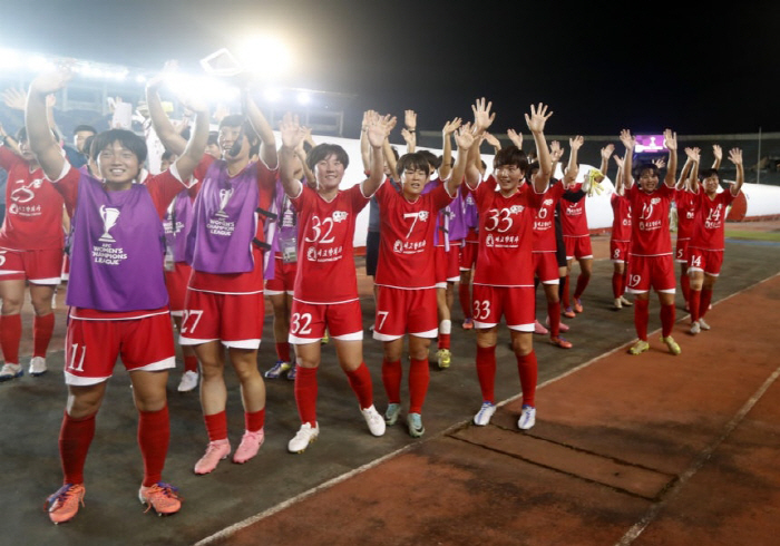 북한 최강 클럽 내고향 여자축구단 EPA연합뉴스