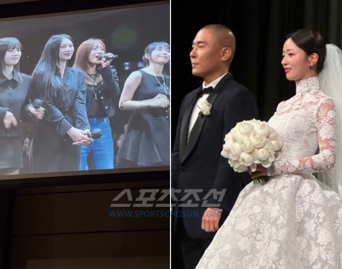 윤보미♥라도 결혼식 현장..에이핑크 탈퇴 멤버 참석→축가 도중 '눈물'