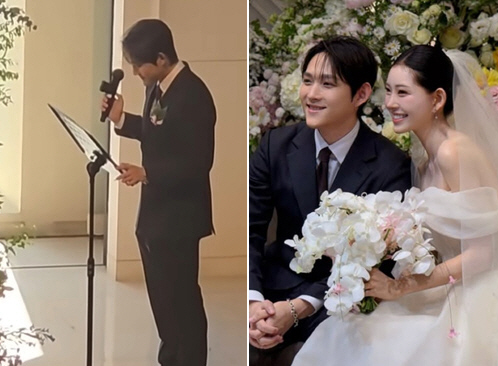 최환희, 최준희 결혼식 축사 중 눈물..하객들도 오열 "외할머니·이모들 감사함 잊지 말길" [SC이슈]