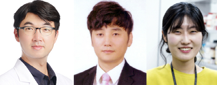 (왼쪽부터)장우영 교수, 황장선 연구교수, 류진 박사