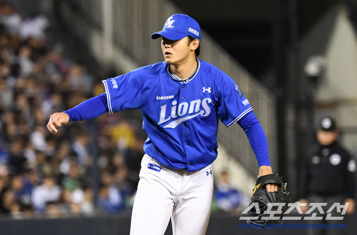 12일 잠실구장에서 열린 LG와 삼성의 경기. 삼성 미야지가 역투하고 있다. 잠실=박재만 기자 pjm@sportschosun.com/2026.05.12/