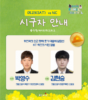 '안현민 유니폼 입고 화재 진압' 시민영웅 소방관, KT 시구자 초청받았다