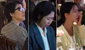 故최진실 보자마자 눈물 터졌다..홍진경·정선희·엄정화, 최준희 결혼식서 '오열'
