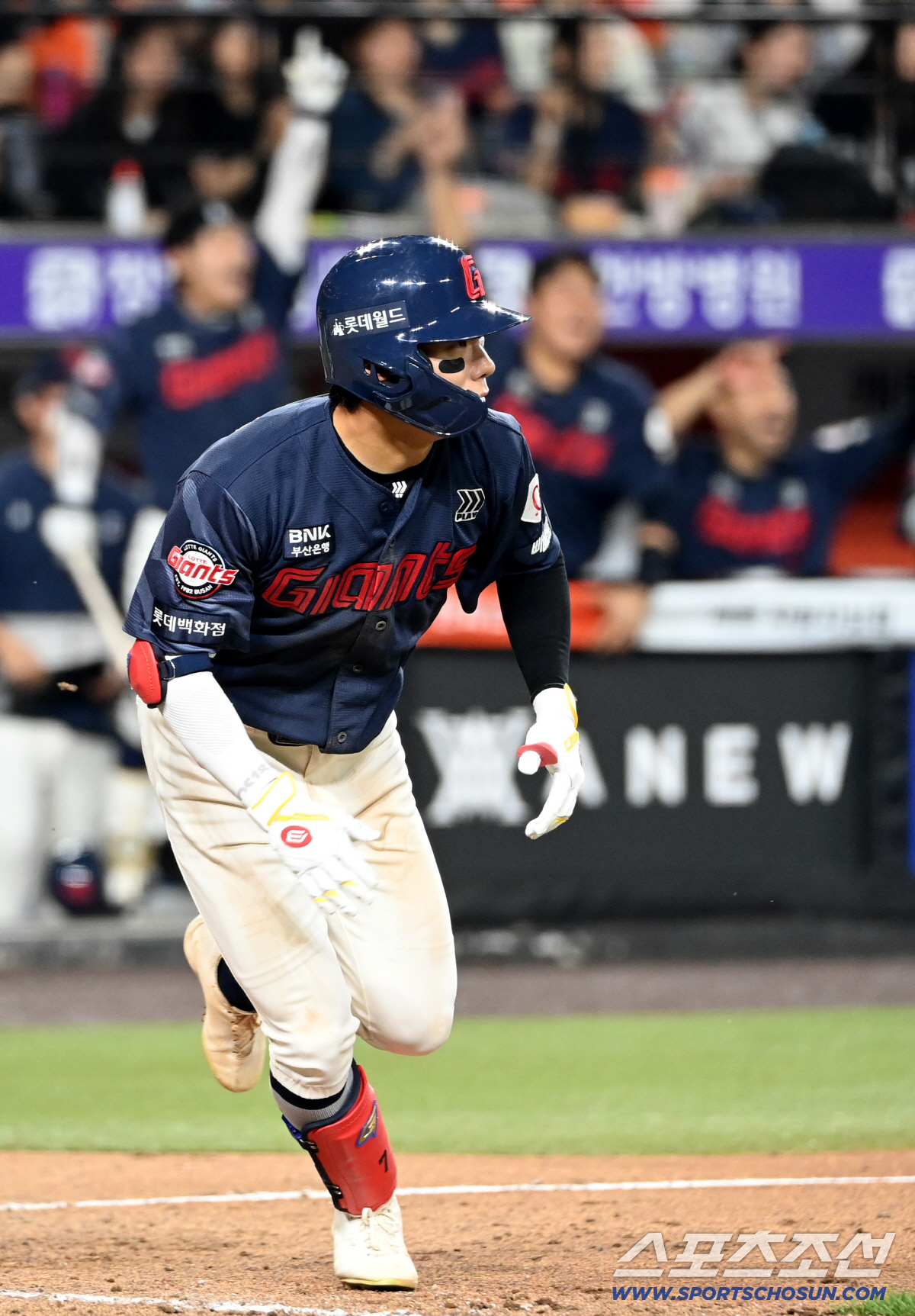 19일 대전한화생명볼파크에서 열린 롯데와 한화의 경기. 8회초 1사 3루 장두성이 1타점 재역전타를 치고 있다. 대전=허상욱 기자 wook@sportschosun.com/2026.05.19/