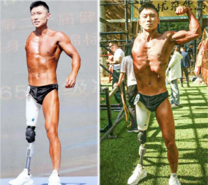 "마음까지 장애는 아냐"…한쪽 팔·다리 잃은 남성, 보디빌딩 무대 '감동'