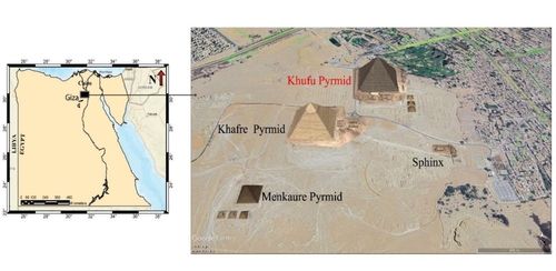 2020년 7월 촬영된 이집트 기자 지역 위성 사진. [Google Earth database. Asem Salama et al./Scientific Reports 제공]